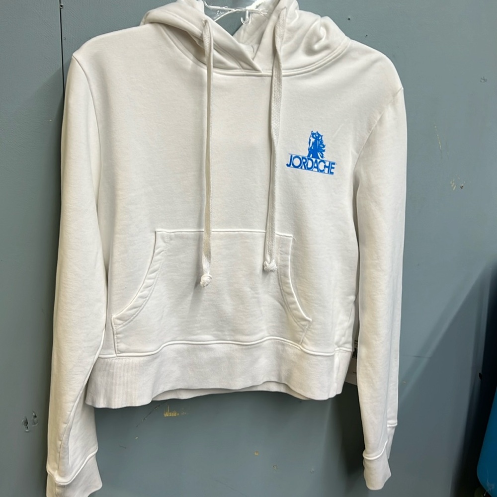 jordache hoodie size large white